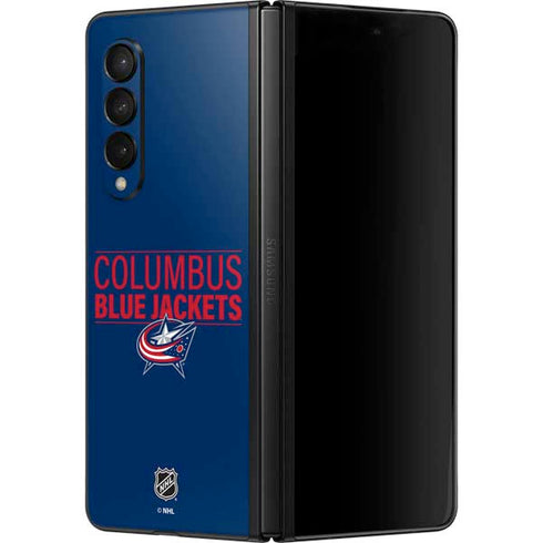 NHL Columbus Blue Jackets Lineup Galaxy Z Fold3 5G Skin